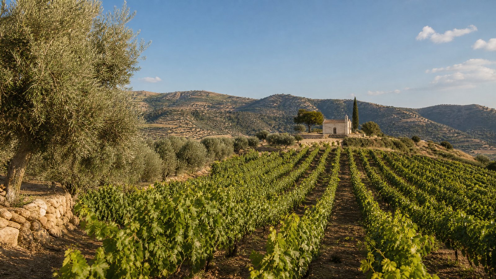 Vineyards in the hills around Archanes
